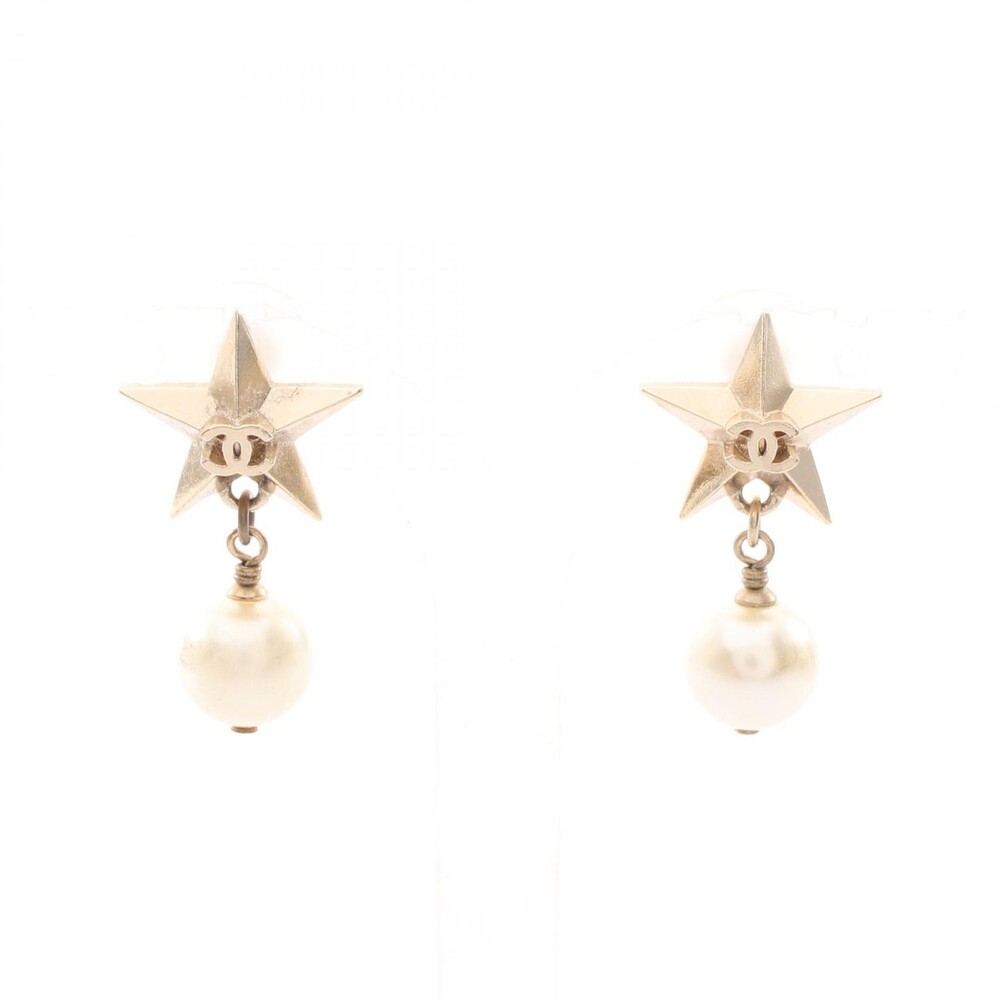 Chanel Coco Mark Star Pierced Earrings #272561C68B